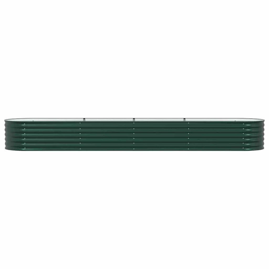 vidaXL Υπερυψωμένη Ζαρντινιέρα Πράσινο 400 x 80 x 44 cm Ατσάλι