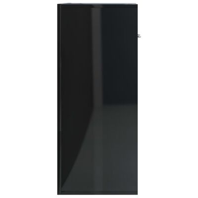 vidaXL Ντουλάπι Γυαλιστερό Μαύρο 60 x 30 x 75 εκ. από Μοριοσανίδα