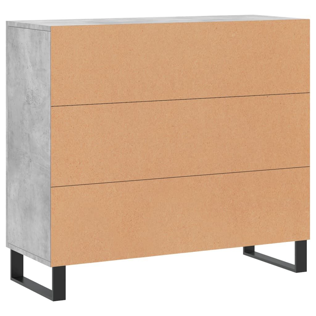vidaXL Ντουλάπι Γκρι Σκυροδέματος 90x34x80 εκ. Επεξεργασμένο Ξύλο