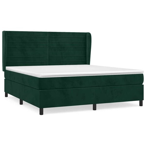 vidaXL &Kappa;&rho;&epsilon;&beta;ά&tau;&iota; Boxspring &mu;&epsilon; &Sigma;&tau;&rho;ώ&mu;&alpha; &Sigma;&kappa;&omicron;ύ&rho;&omicron; &Pi;&rho;ά&sigma;&iota;&nu;&omicron; 180x200&epsilon;&kappa;. &Beta;&epsilon;&lambda;&omicron;ύ&delta;&iota;&nu;&omicron;