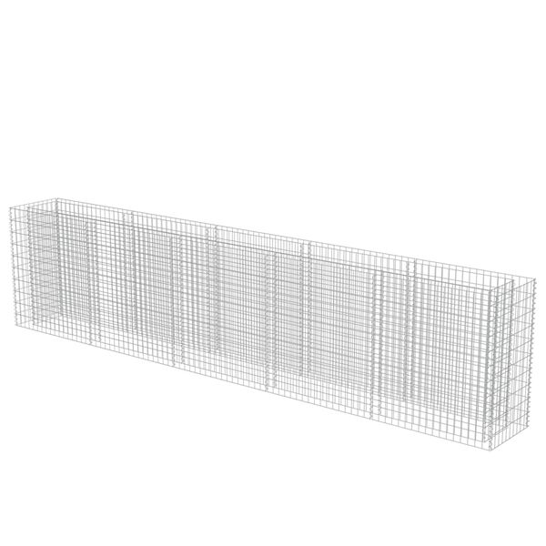 vidaXL Συρματοκιβώτιο-Γλάστρα Υπερυψωμένη 450x50x100 εκ. Γαλβ. Χάλυβας