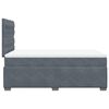 vidaXL Κρεβάτι Boxspring με Στρώμα Σκούρο Γκρι 120x200 εκ. Βελούδινο