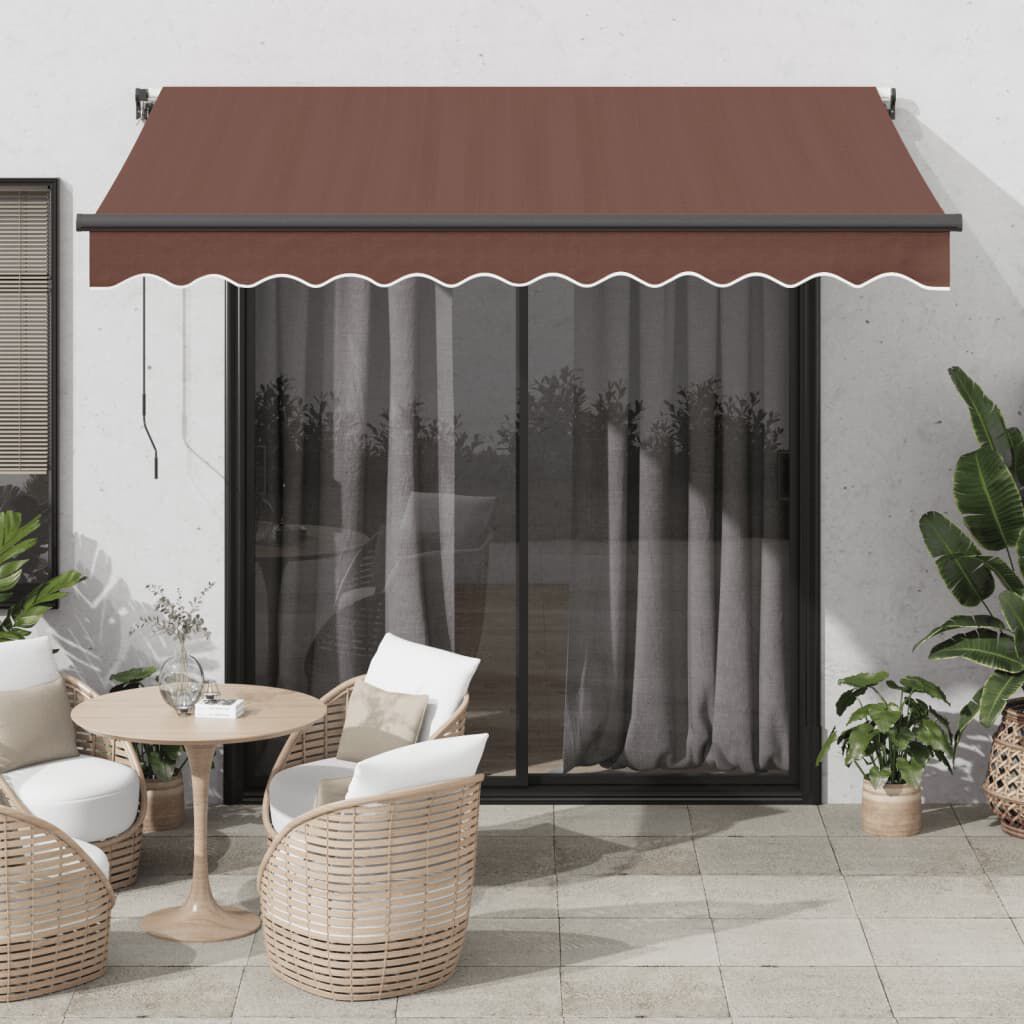 vidaXL Τέντα Πτυσσόμενη Αυτόματη Καφέ 300x250 εκ.