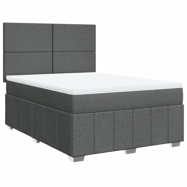 vidaXL &Kappa;&rho;&epsilon;&beta;ά&tau;&iota; Boxspring &mu;&epsilon; &Sigma;&tau;&rho;ώ&mu;&alpha; &Sigma;&kappa;&omicron;ύ&rho;&omicron; &Gamma;&kappa;&rho;&iota; 140x190 &epsilon;&kappa;. &Upsilon;&phi;&alpha;&sigma;&mu;ά&tau;&iota;&nu;&omicron;