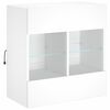vidaXL Έπιπλο Τοίχου Τηλεόρασης με LED Λευκό 58,5x30x60,5 εκ.