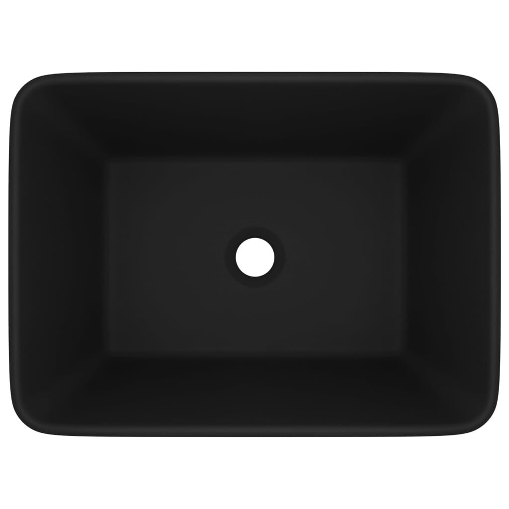 vidaXL Νιπτήρας Πολυτελής Μαύρο Ματ 41 x 30 x 12 εκ. Κεραμικός