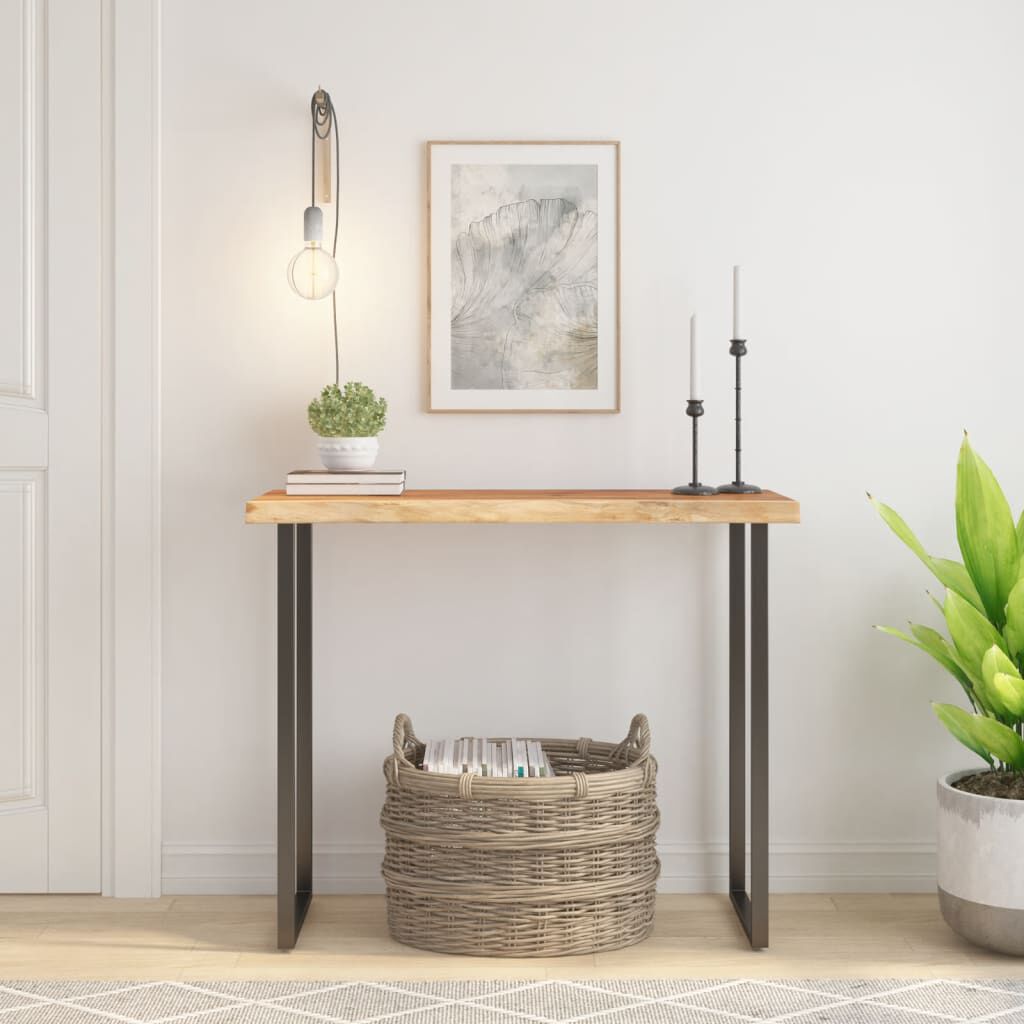 vidaXL Επιφάνεια Τραπεζιού Ορθογώνια 100x40x2,5 εκ. Μασίφ Ξύλο Ακακίας