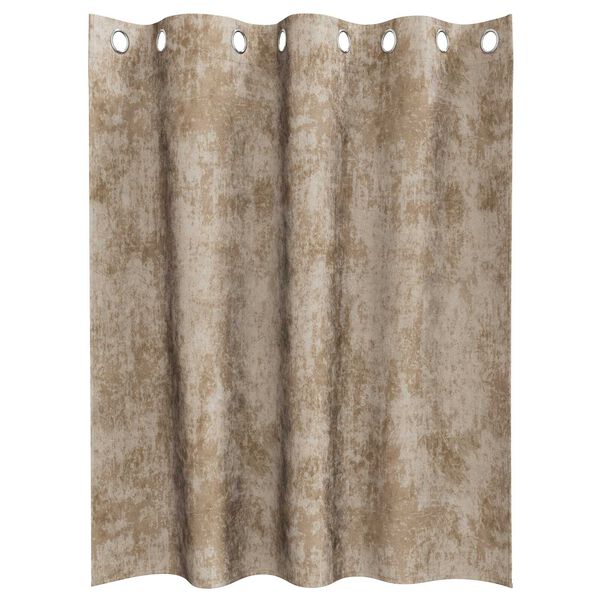 vidaXL Κουρτίνα με κουρτίνες 2 pcs Μπρονζέ 140 x 140 cm Βελούδο