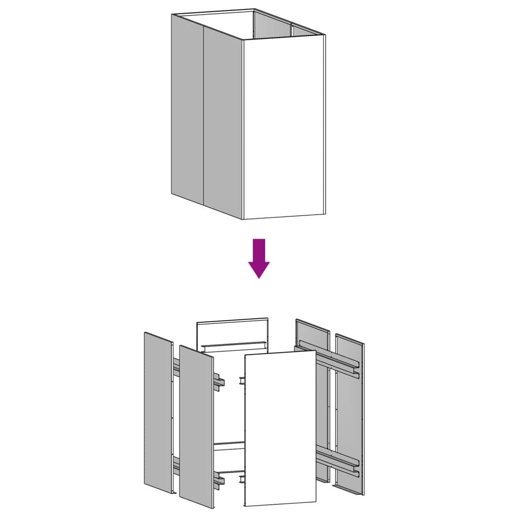 vidaXL Ζαρντινιέρα 40x80x80 εκ. από Ατσάλι Σκληρυθέν στον Αέρα