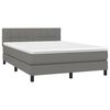 vidaXL &Kappa;&rho;&epsilon;&beta;ά&tau;&iota; Boxspring &mu;&epsilon; &Sigma;&tau;&rho;ώ&mu;&alpha; & LED &Sigma;&kappa;.&Gamma;&kappa;&rho;&iota; 140x190 &epsilon;&kappa; &Upsilon;&phi;&alpha;&sigma;&mu;ά&tau;&iota;&nu;&omicron;