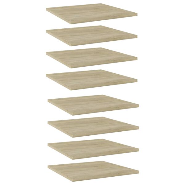 vidaXL Ράφια Βιβλιοθήκης 8 τεμ. Sonoma Δρυς 40x40x1,5 εκ. Μοριοσανίδα