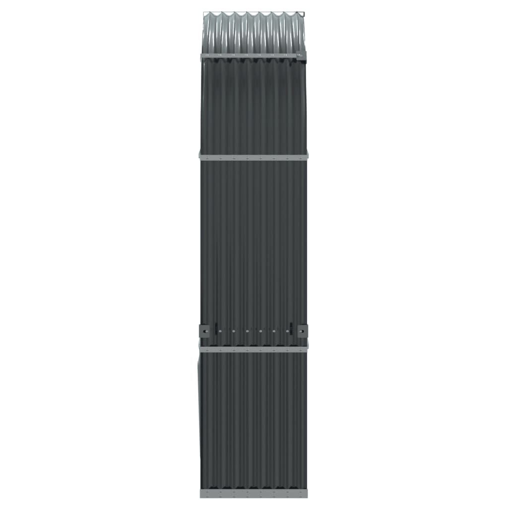 vidaXL Ξυλοθήκη Ανθρακί 120x45x210 εκ. από Γαλβανισμένο Ατσάλι