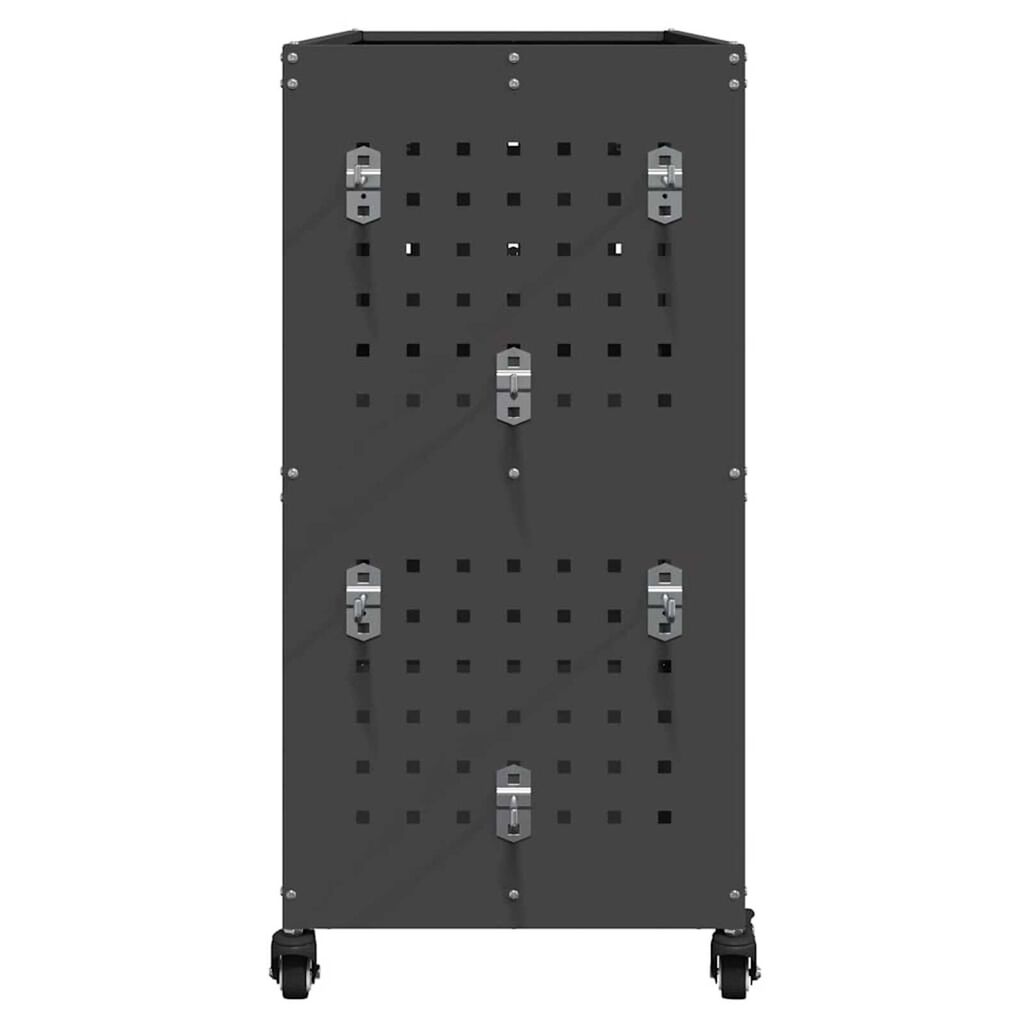 vidaXL Καρότσι εργαλείων με ράφι Μαύρο 75 x 35 x 73 εκ. Κρύα χάλυβας