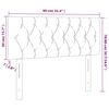 vidaXL Κεφαλάρι Κρεβατιού LED Μαύρο 90x7x78/88 εκ. Υφασμάτινο