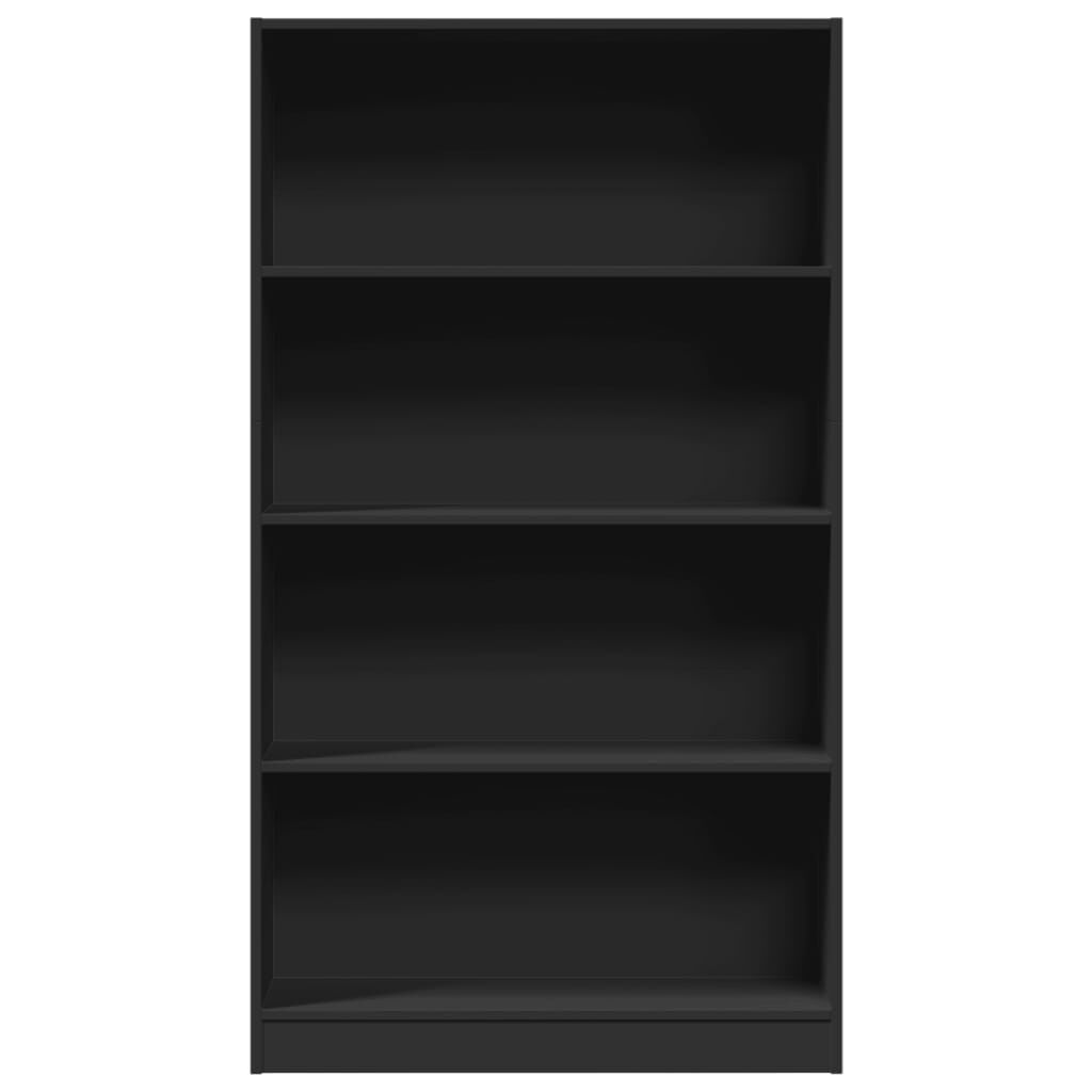 vidaXL Βιβλιοθήκη Μαύρη 80x24x143 εκ. από Επεξεργασμένο Ξύλο
