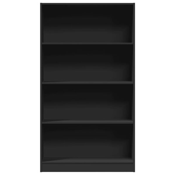 vidaXL Βιβλιοθήκη Μαύρη 80x24x143 εκ. από Επεξεργασμένο Ξύλο
