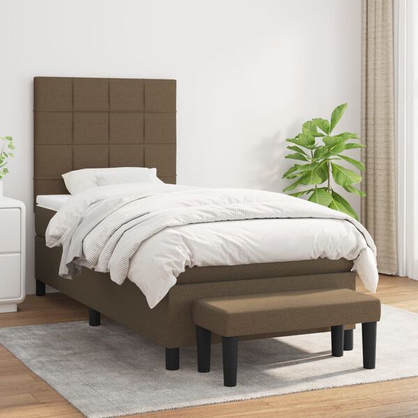 vidaXL &Kappa;&rho;&epsilon;&beta;ά&tau;&iota; Boxspring &mu;&epsilon; &Sigma;&tau;&rho;ώ&mu;&alpha; &Sigma;&kappa;&omicron;ύ&rho;&omicron; &Kappa;&alpha;&phi;έ 90x190 &epsilon;&kappa;. &Upsilon;&phi;&alpha;&sigma;&mu;ά&tau;&iota;&nu;&omicron;
