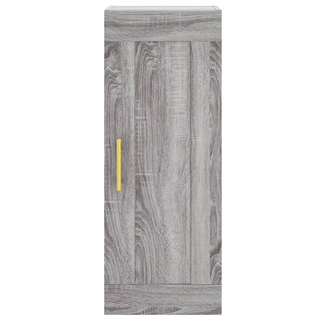 vidaXL Μπουφές Sonoma Γκρι 34,5 x 34 x 180 εκ. από Επεξεργασμένο Ξύλο
