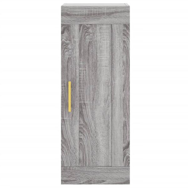 vidaXL Μπουφές Sonoma Γκρι 34,5 x 34 x 180 εκ. από Επεξεργασμένο Ξύλο