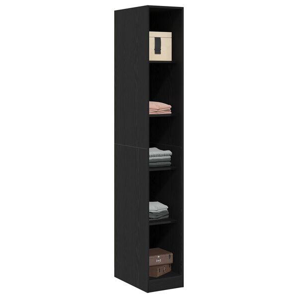 vidaXL Ντουλάπα Μαύρου Δρυός - 30x50x200 εκ., Φτιαγμένη από Επεξεργασμένο Ξύλο