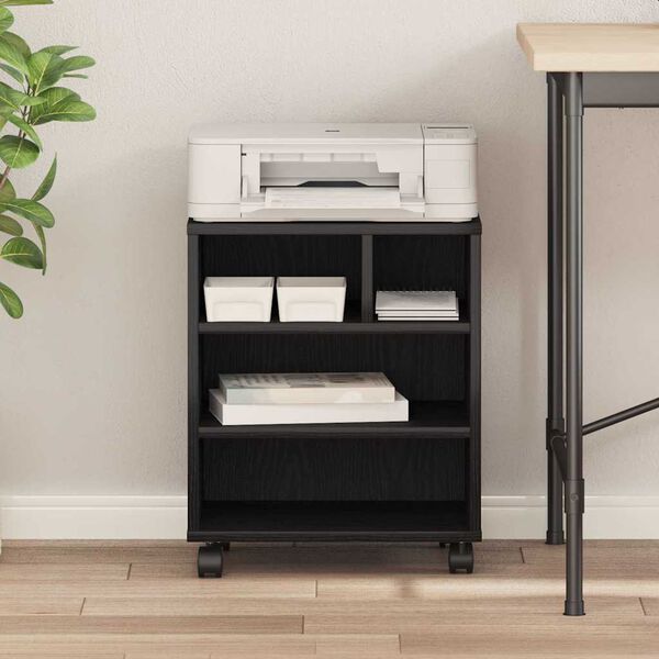 vidaXL Σταντ Εκτυπωτή Μαύρη Οξυά 41 x 32 x 48 εκ. Επεξεργασμένο ξύλο