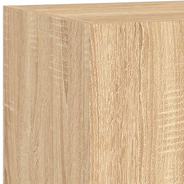 vidaXL Έπιπλα Τοίχου Τηλ. με LED 2 Τεμ. Sonoma Δρυς 80x35x31 εκ.