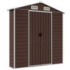vidaXL Αποθήκη Κήπου Καφέ 191x130x198 εκ. Γαλβανισμένο Ατσάλι