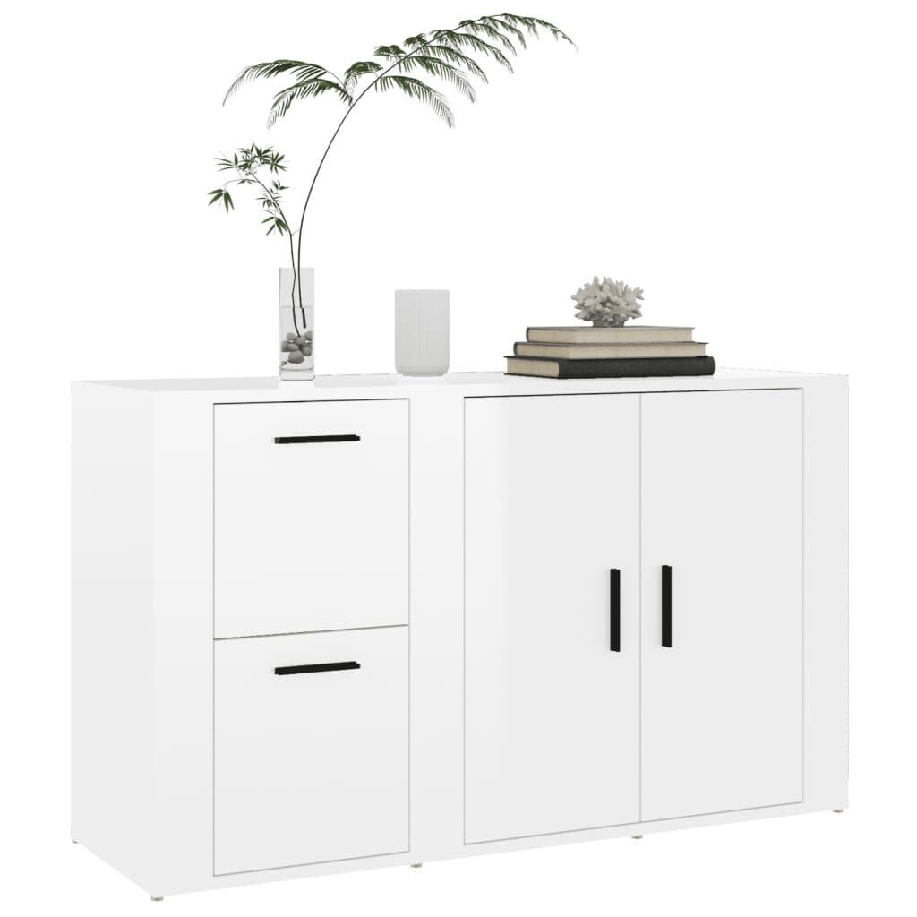 vidaXL Ντουλάπι Γυαλιστερό Λευκό 100x33x59,5 εκ. Επεξεργασμένο Ξύλο