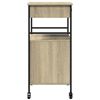 vidaXL Τρόλεϊ Κουζίνας Sonoma Δρυς 56x43x89,5 εκ. Επεξεργασμένο Ξύλο
