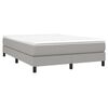 vidaXL Κρεβάτι Boxspring με Στρώμα Ανοιχτό Γκρι 140x190 εκ. Υφασμάτινο