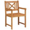 vidaXL Καρέκλα Κήπου 4 pcs Καφέ 56 x 56 x 90 εκ. Μασίφ ξύλο ακακίας