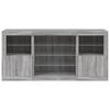 vidaXL Μπουφές με LED Γκρι Sonoma 142,5x37x67 εκ.