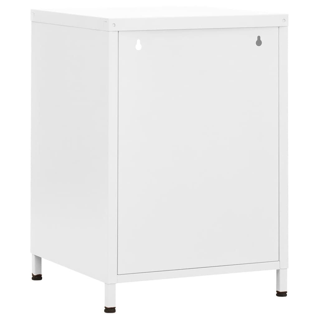 vidaXL Κομοδίνα 2 τεμ. Λευκά 35 x 35 x 51 εκ. Ατσάλινα
