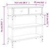 vidaXL Τραπέζι Κονσόλα Sonoma Δρυς 72,5x25x75 εκ. Επεξεργασμένο Ξύλο