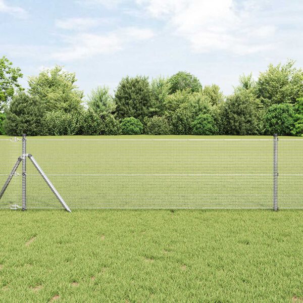 vidaXL Γαλβανισμένος Συρμάτινος Φράχτης 0.4x100 μ