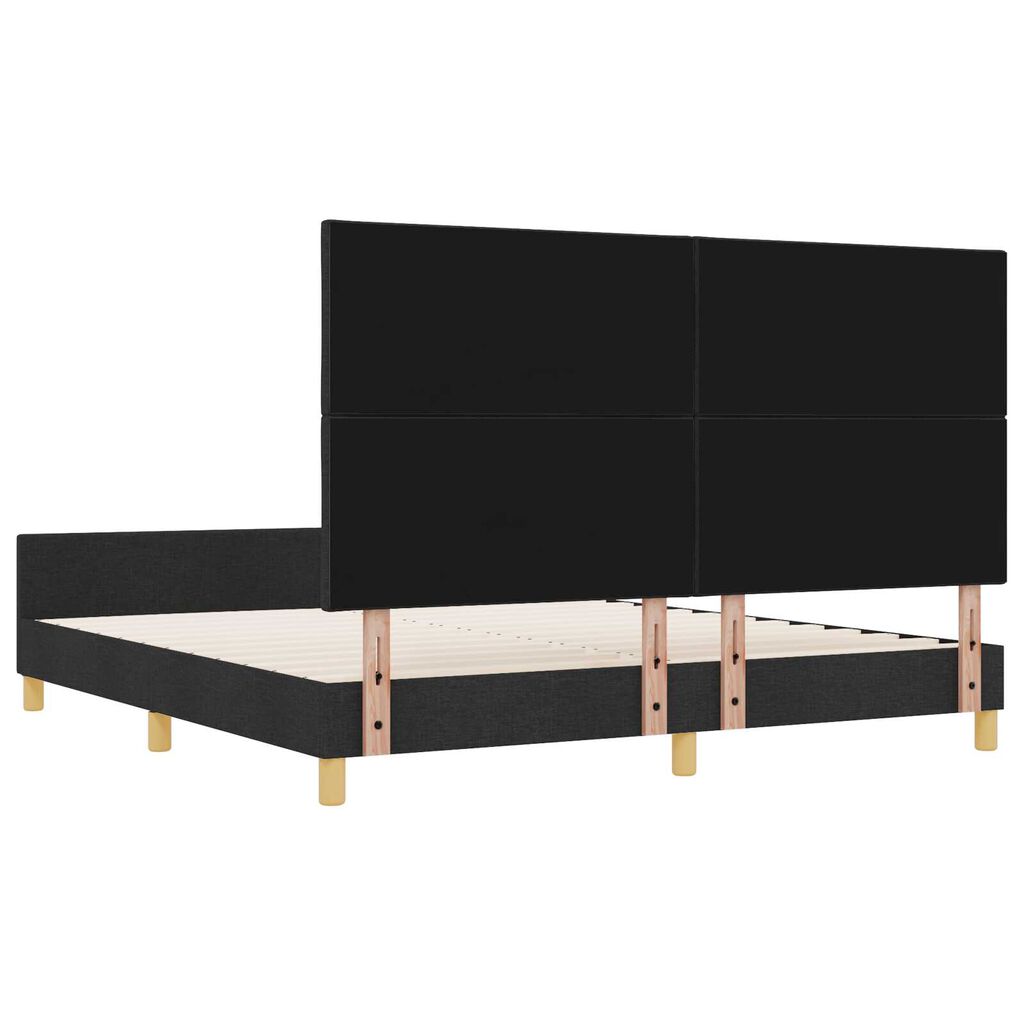 vidaXL Κρεβάτι Μαύρο 180x200 εκ Υφάσματος