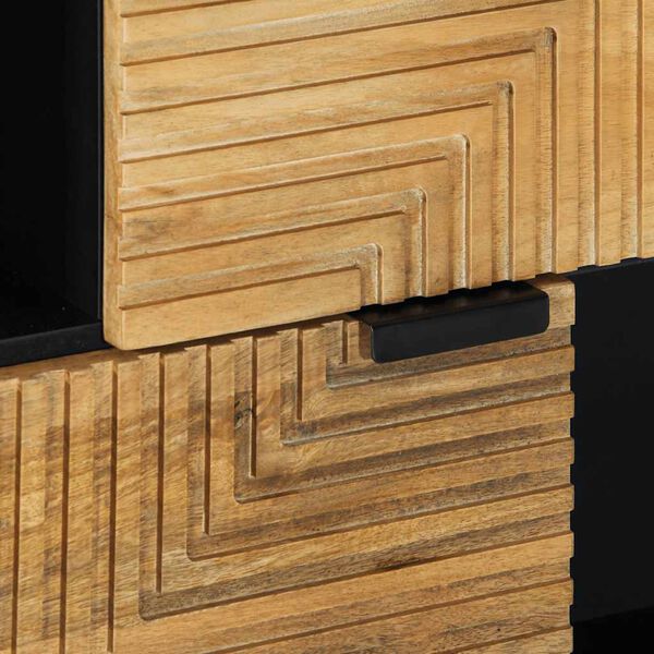 vidaXL Sideboard καφέ 80x33x75 cm μασίφ ξύλο Mango