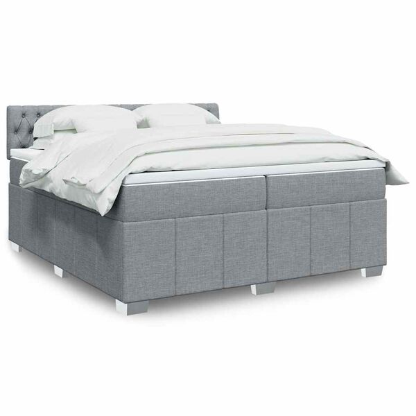 vidaXL &Kappa;&rho;&epsilon;&beta;ά&tau;&iota; Boxspring &mu;&epsilon; &Sigma;&tau;&rho;ώ&mu;&alpha; &Alpha;&nu;&omicron;&iota;&chi;&tau;ό &Gamma;&kappa;&rho;&iota; 200x200 &epsilon;&kappa;. &Upsilon;&phi;&alpha;&sigma;&mu;ά&tau;&iota;&nu;&omicron;
