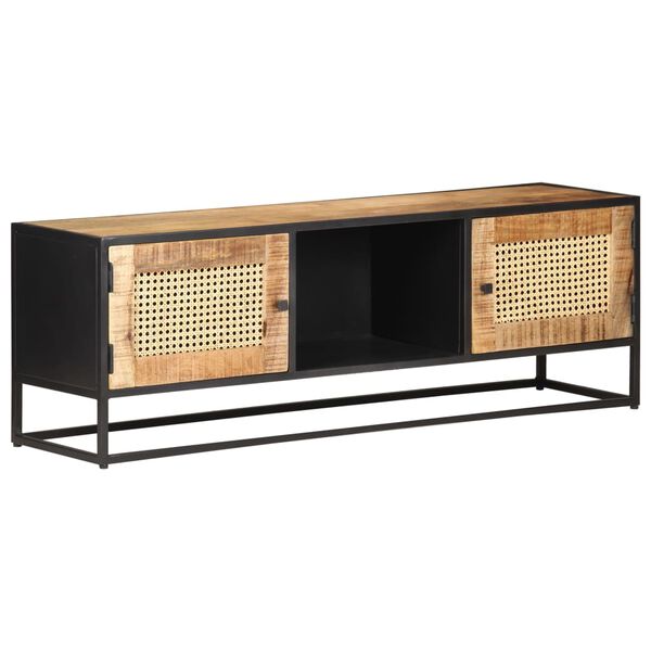 vidaXL Έπιπλο Τηλεόρασης 120x30x40 εκ. Ξύλο Μάνγκο/Φυσικό Ζαχαροκάλαμο
