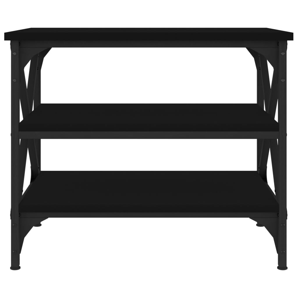 vidaXL Βοηθητικό Τραπέζι Μαύρο 55 x 38 x 45 εκ. από Επεξεργασμένο Ξύλο