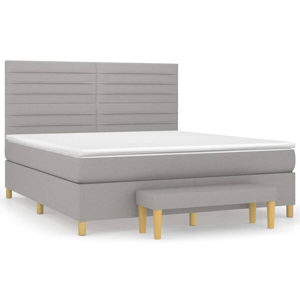 vidaXL &Kappa;&rho;&epsilon;&beta;ά&tau;&iota; Boxspring &mu;&epsilon; &Sigma;&tau;&rho;ώ&mu;&alpha; &Alpha;&nu;&omicron;&iota;&chi;&tau;ό &Gamma;&kappa;&rho;&iota; 180x200 &epsilon;&kappa;. &Upsilon;&phi;&alpha;&sigma;&mu;ά&tau;&iota;&nu;&omicron;