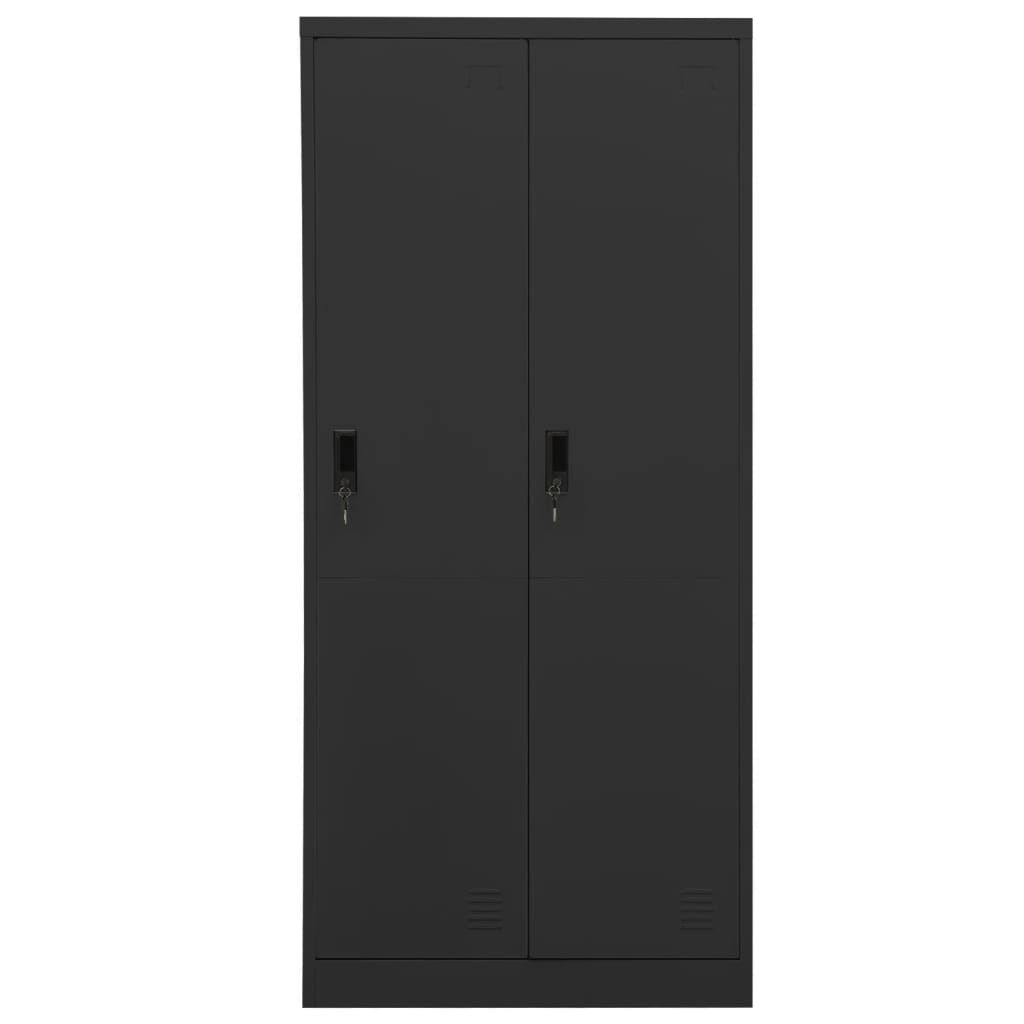 vidaXL Ντουλάπα Ανθρακί 80 x 50 x 180 εκ. Ατσάλινη
