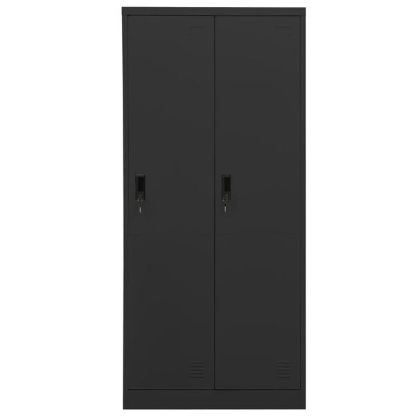 vidaXL Ντουλάπα Ανθρακί 80 x 50 x 180 εκ. Ατσάλινη