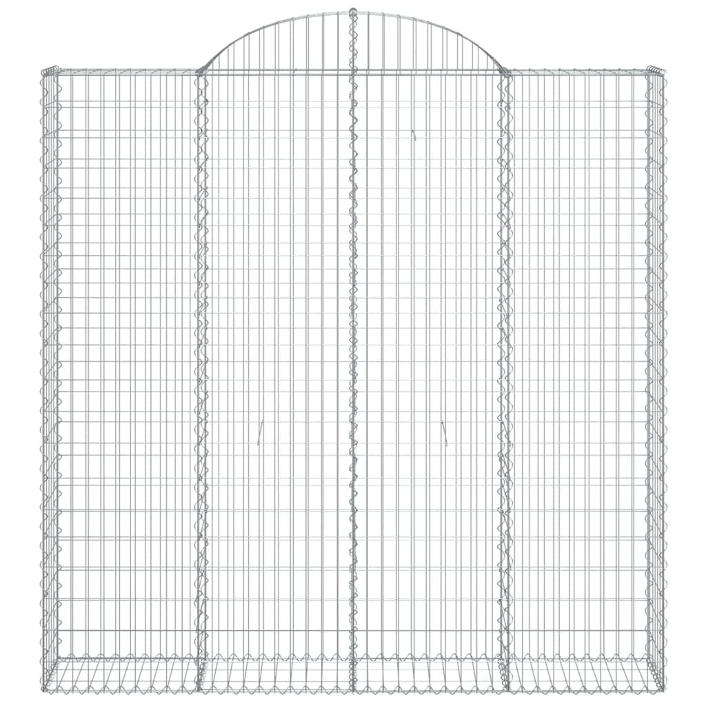 vidaXL Συρματοκιβώτιο Τοξωτό 200x30x200/220εκ. από Γαλβανισμένο Χάλυβα