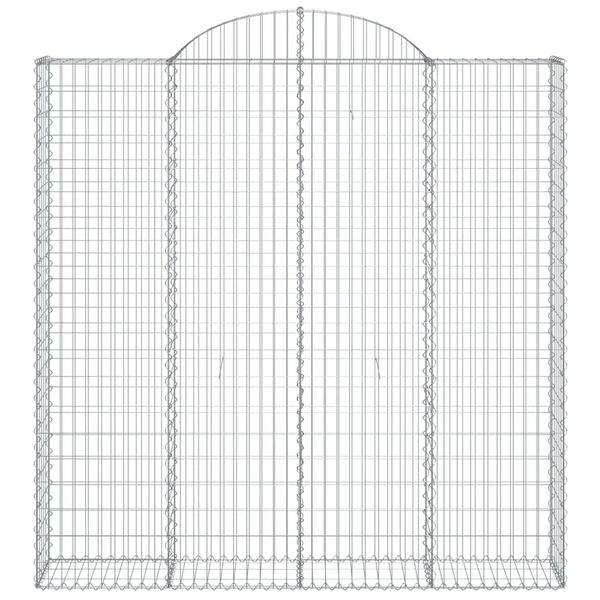 vidaXL Συρματοκιβώτιο Τοξωτό 200x30x200/220εκ. από Γαλβανισμένο Χάλυβα