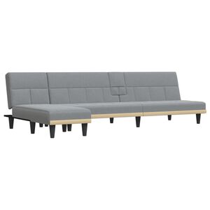vidaXL Καναπές Κρεβάτι Γωνιακός Αν. Γκρι 255x140x70 εκ. Υφασμάτινος