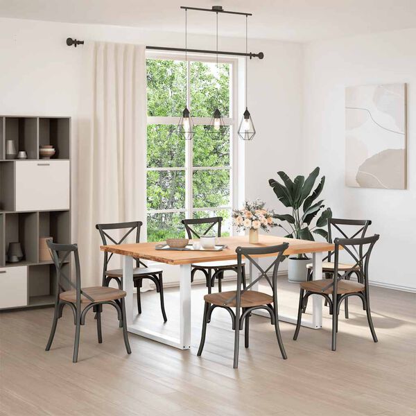 vidaXL Πόδια Τραπεζαρίας σε Σχήμα U 2 τεμ. Λευκά 100x(72-73) εκ. Ατσάλι
