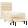 vidaXL &Kappa;&rho;&epsilon;&beta;ά&tau;&iota; Boxspring &mu;&epsilon; &Sigma;&tau;&rho;ώ&mu;&alpha; &Kappa;&rho;&epsilon;&mu; 100 x 200 &epsilon;&kappa;. &Upsilon;&phi;&alpha;&sigma;&mu;ά&tau;&iota;&nu;&omicron;