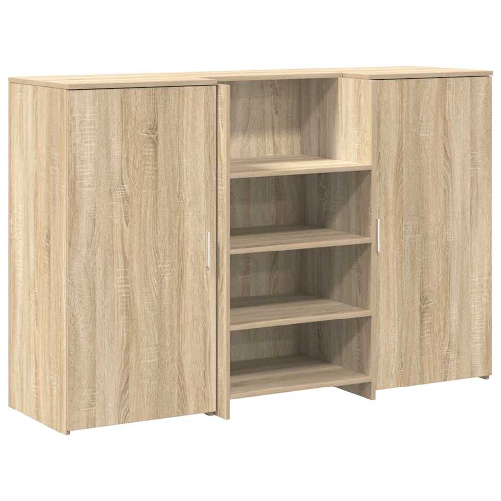 vidaXL Γραφείο υποδοχής Sonoma Δρυς 155x50x103,5εκ. Επεξεργασμένο Ξύλο