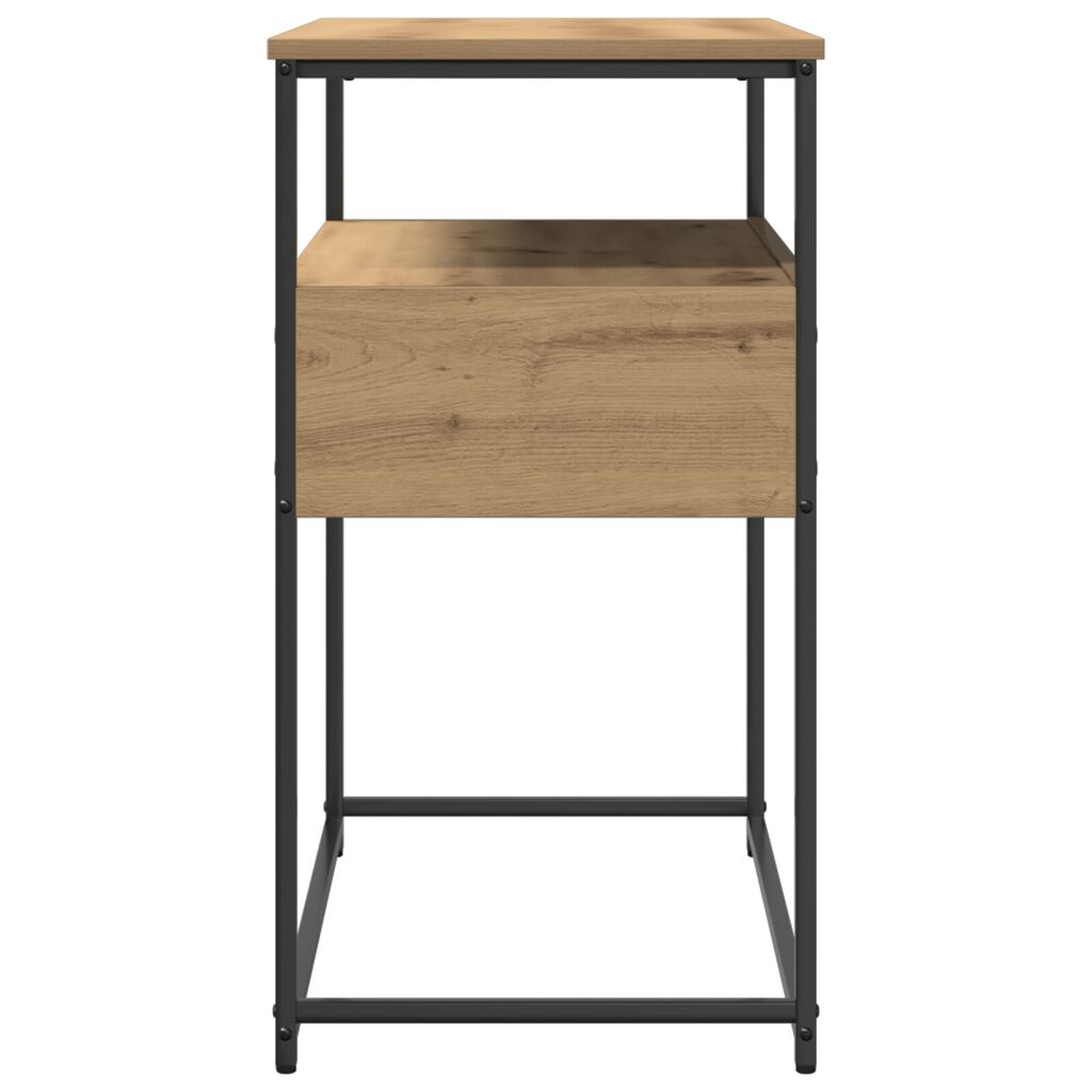 vidaXL Τραπέζι Σαλονιού Artisan Oak 75x40x75 εκ Επεξεργασμένο Ξύλο και Χάλυβας